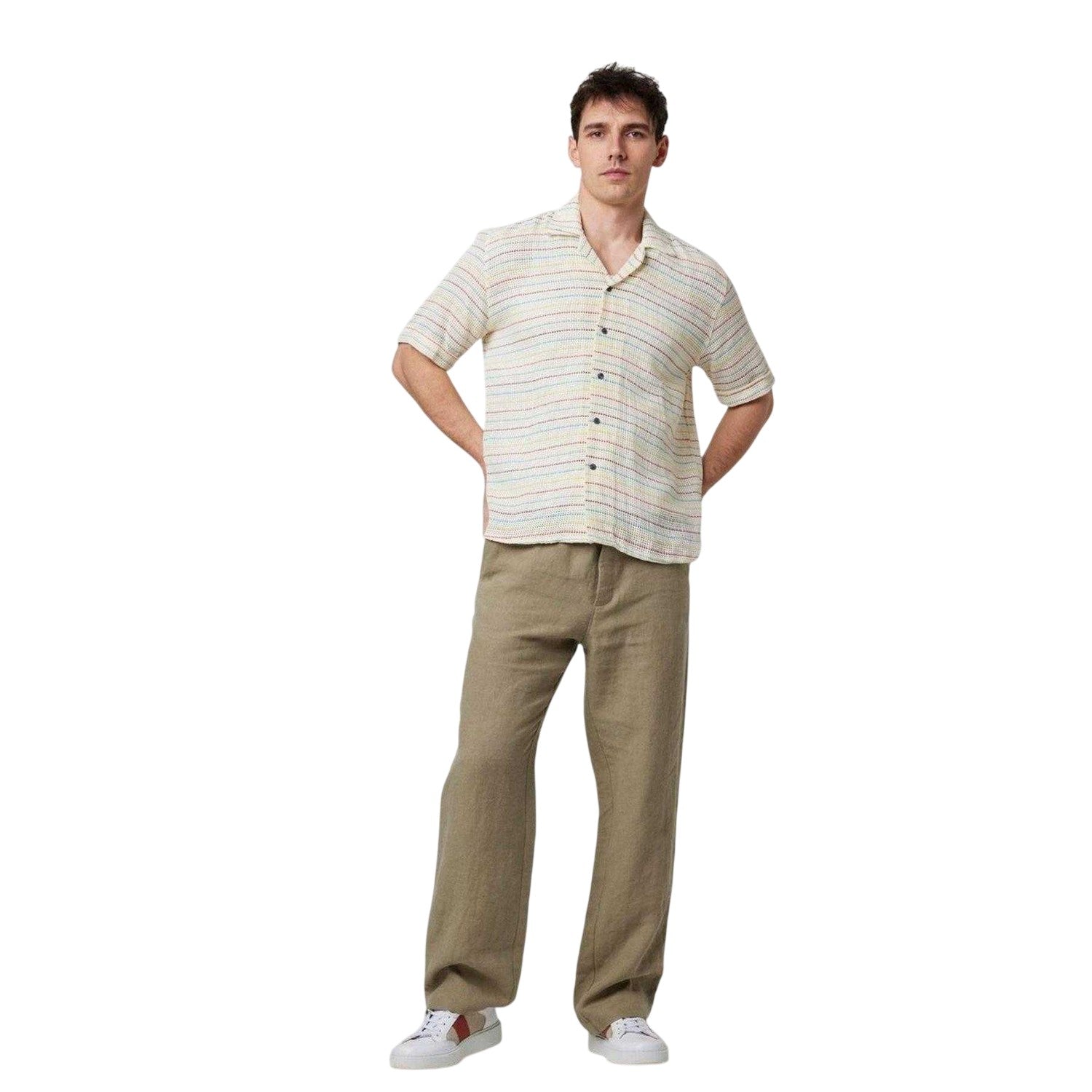 Multicoloured - Lifestyle - Peregrine Mens Stripe Revere Collar Shirt