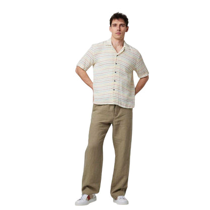 Multicoloured - Lifestyle - Peregrine Mens Stripe Revere Collar Shirt