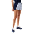 Blue - Side - Lacoste Womens-Ladies Diamond Taffeta Stretch Sport Shorts