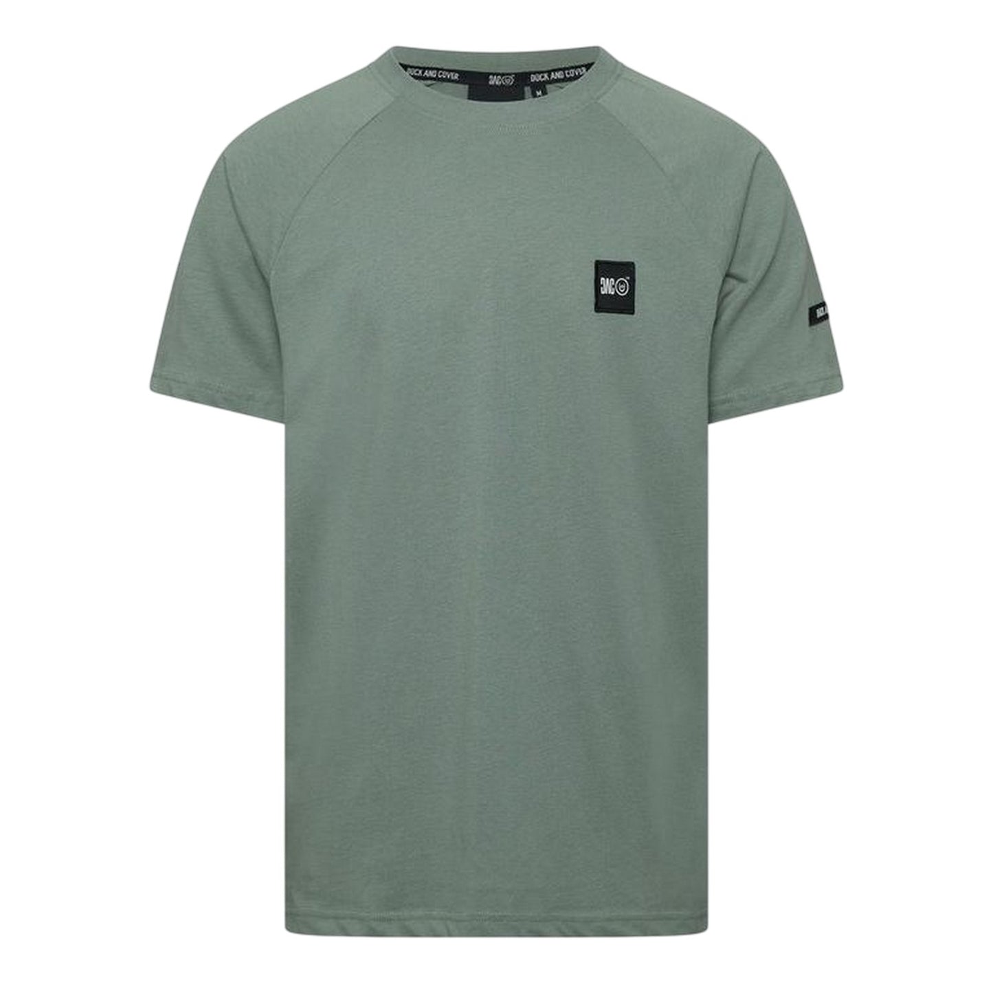 Olive - Front - Duck and Cover Mens Topfield T-Shirt