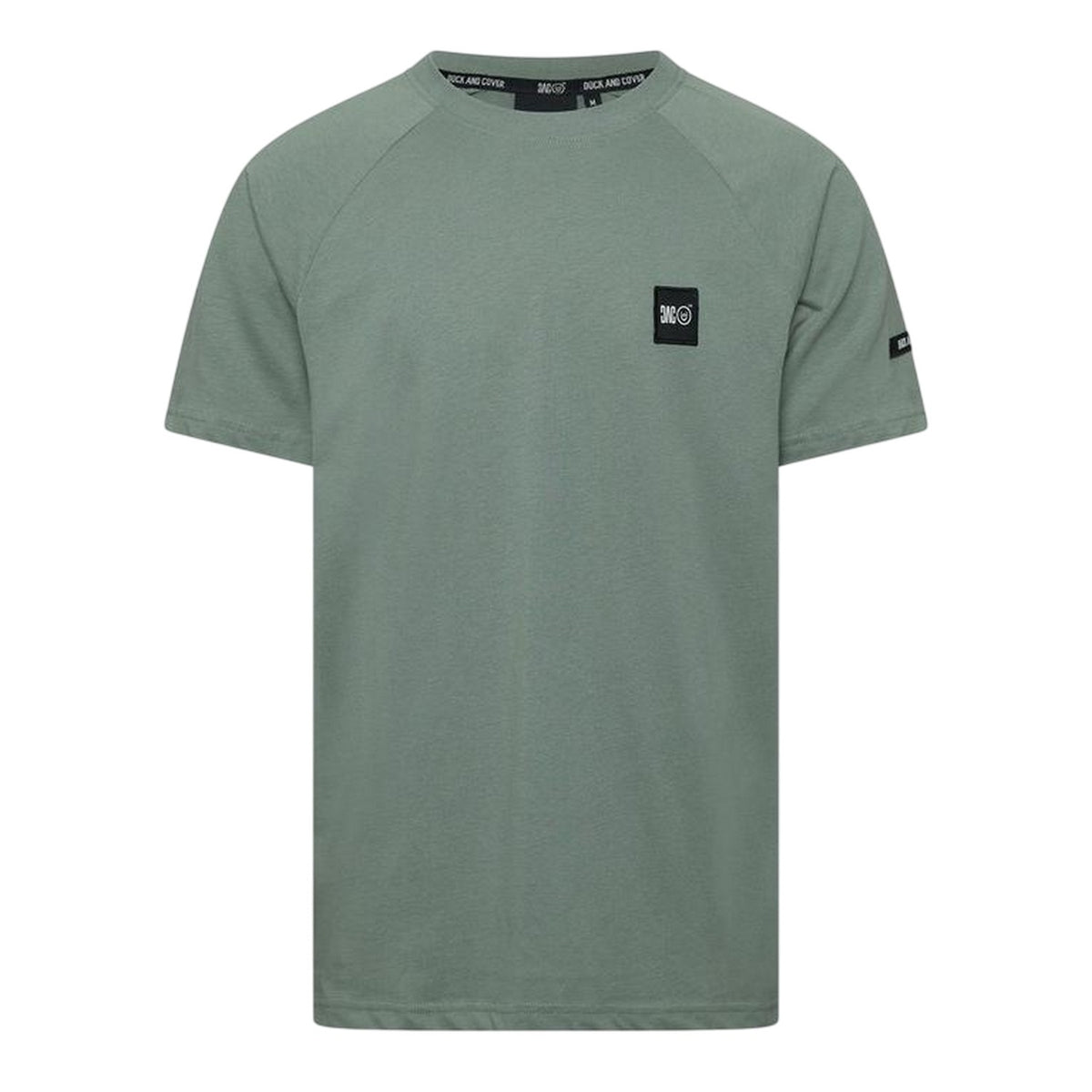 Olive - Front - Duck and Cover Mens Topfield T-Shirt