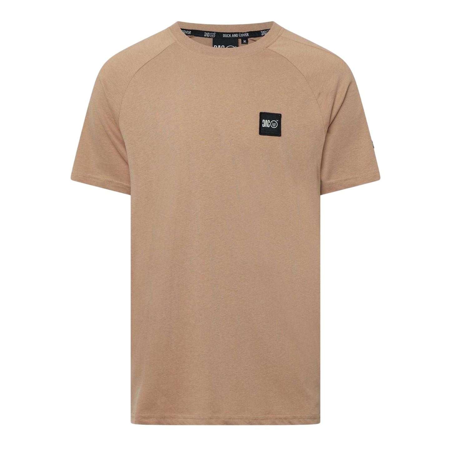 Sand - Front - Duck and Cover Mens Topfield T-Shirt