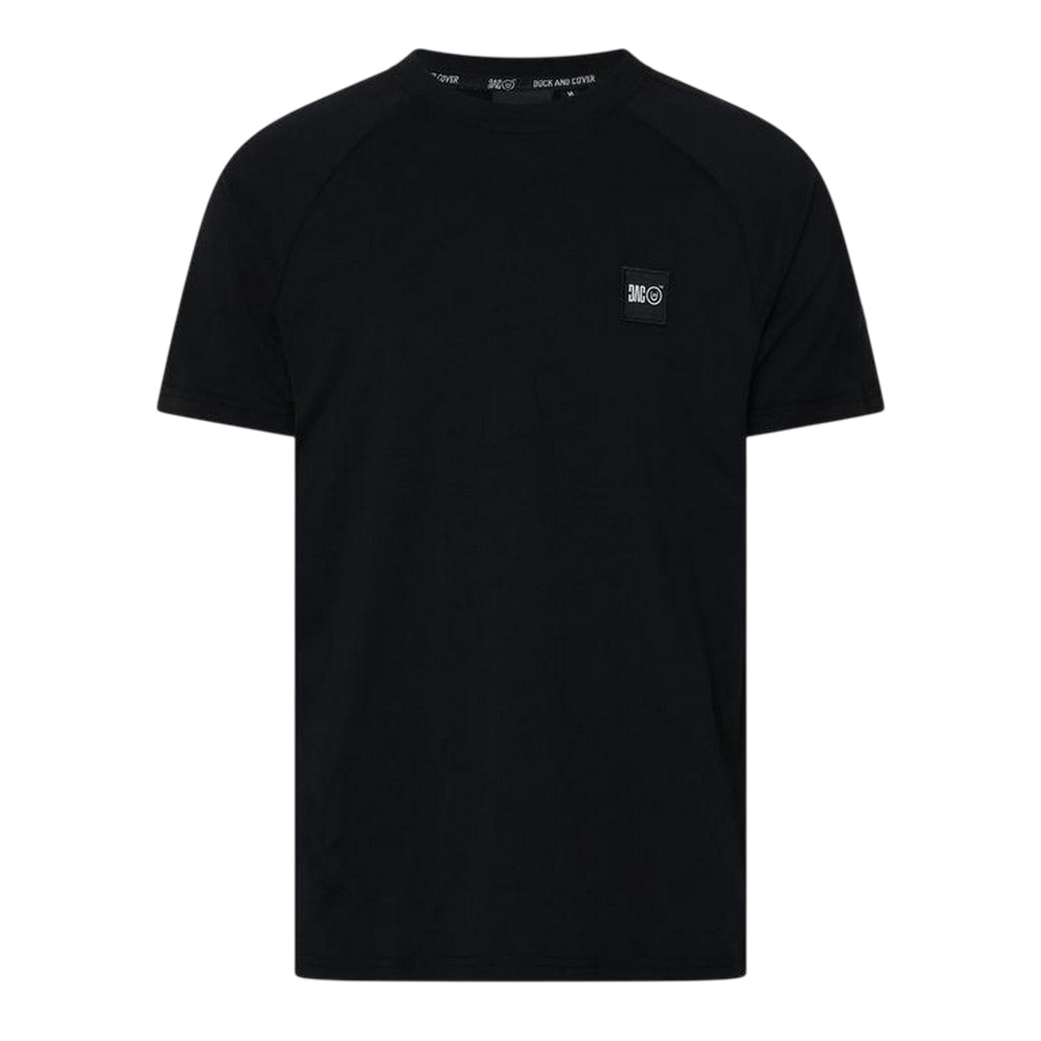 Black - Front - Duck and Cover Mens Topfield T-Shirt