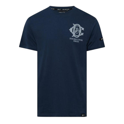 Navy - Front - Duck and Cover Mens Randolph T-Shirt
