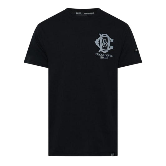Black - Front - Duck and Cover Mens Randolph T-Shirt