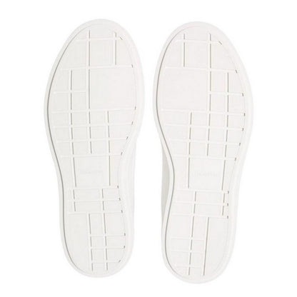 Bright White-Black - Lifestyle - Calvin Klein Womens-Ladies Leather Low Trainers