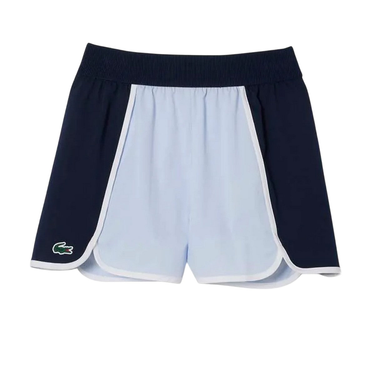 Blue - Front - Lacoste Womens-Ladies Diamond Taffeta Stretch Sport Shorts