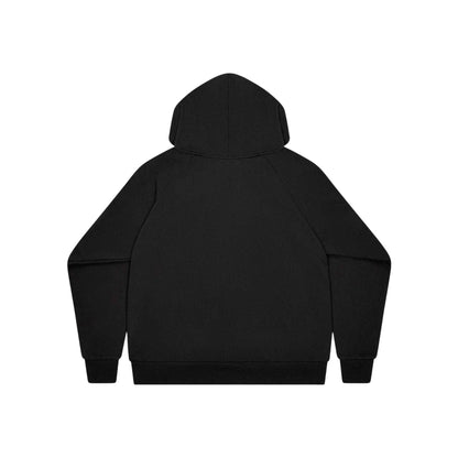 Black - Back - No Fear Mens Embroidered Logo Full Zip Hoodie
