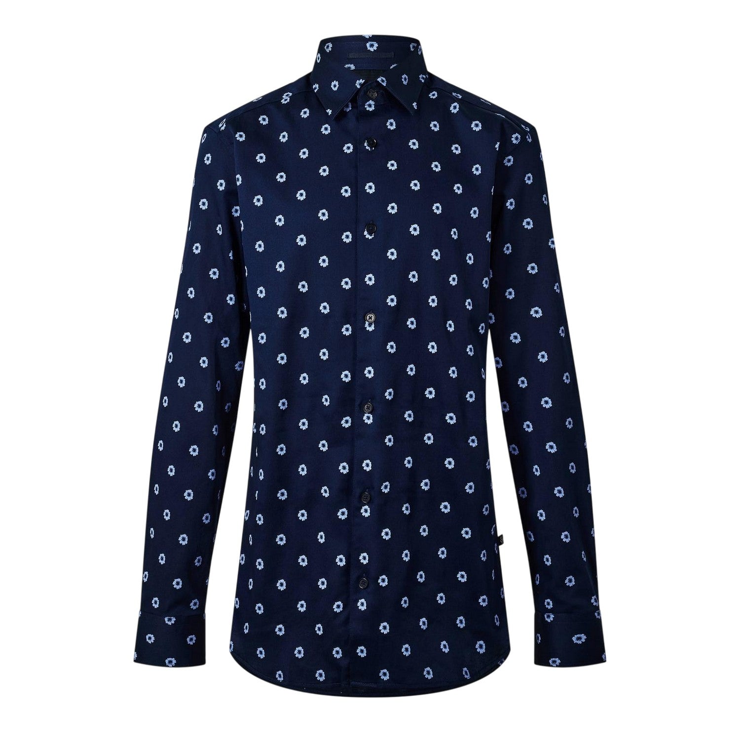Navy - Front - Ted Baker Mens Ditsy Floral Long-Sleeved Shirt