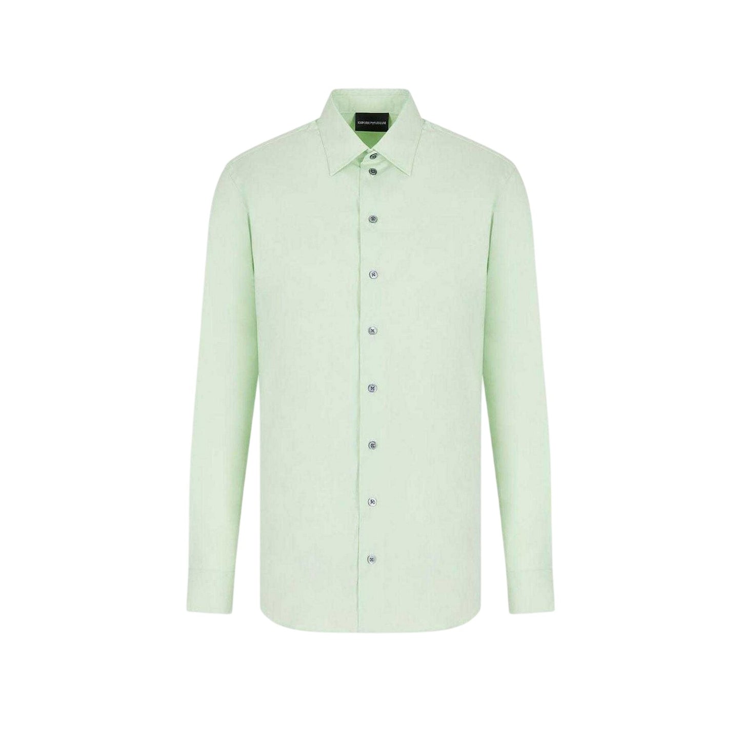 Green - Front - Emporio Armani EA7 Mens Linen Shirt