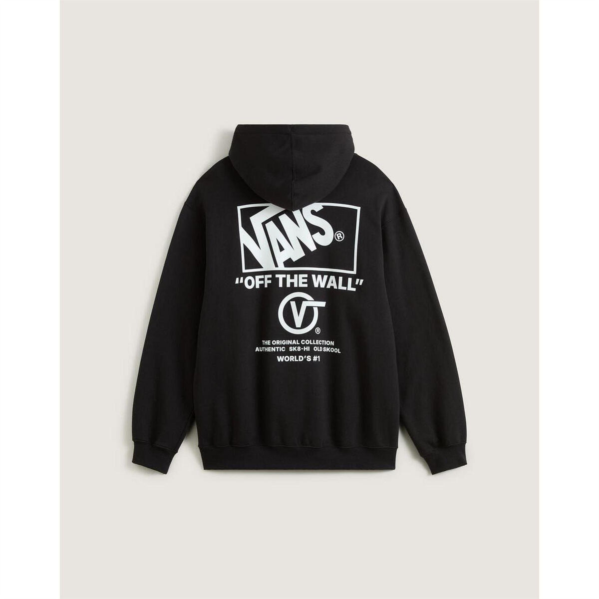 Black - Front - Vans Mens Stacked Hoodie