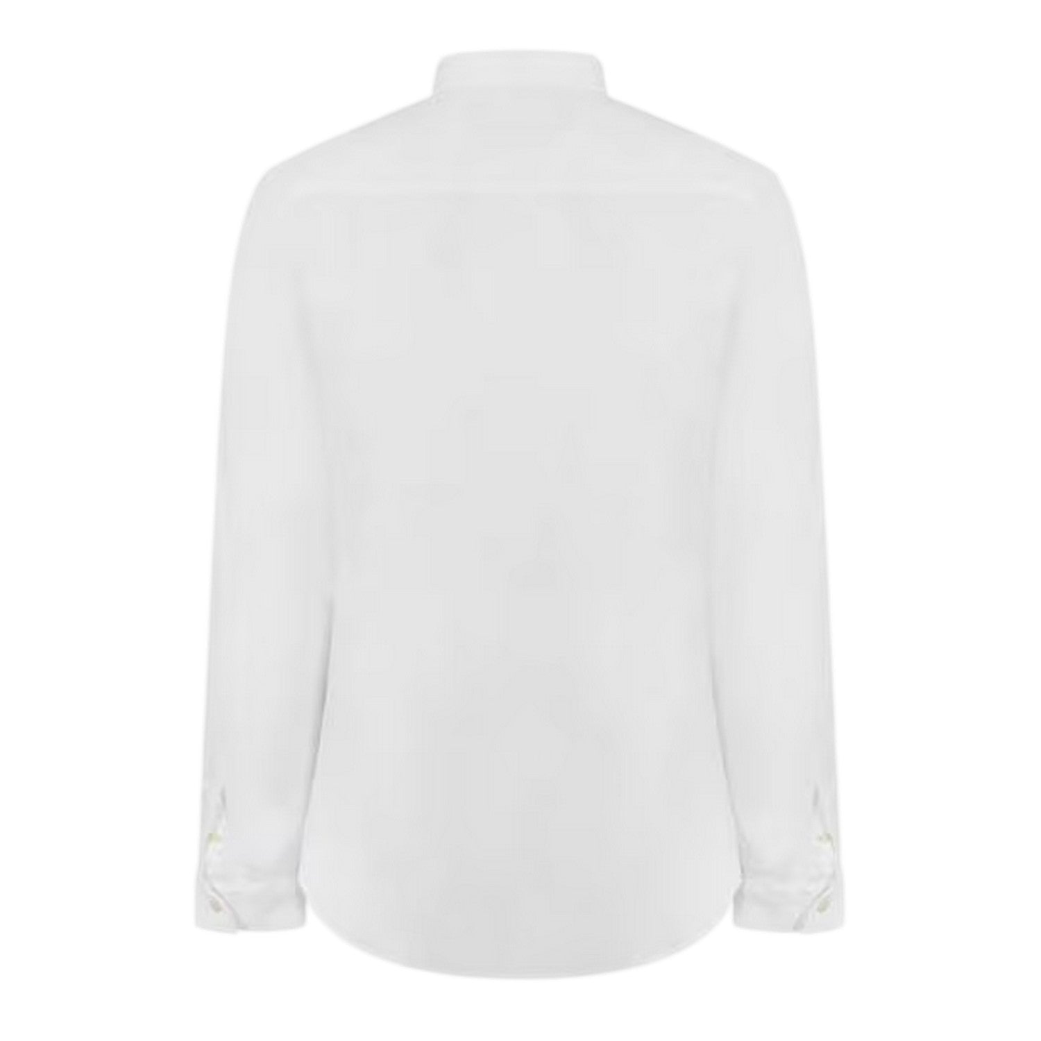 White - Back - Lyle & Scott Mens Poplin Slim Long-Sleeved Shirt