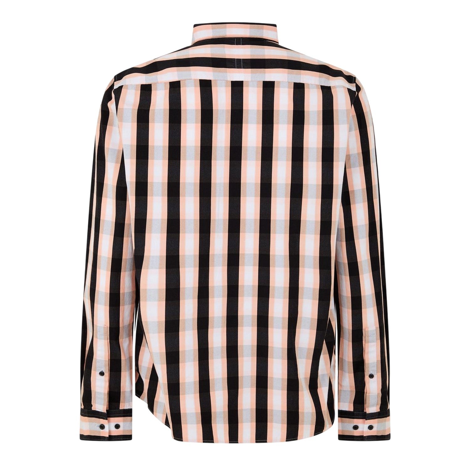 Red-Black-White - Back - Hugo Mens Striped Oxford Shirt