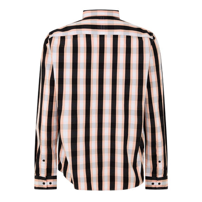 Red-Black-White - Back - Hugo Mens Striped Oxford Shirt