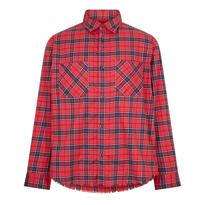 Pink - Front - Hugo Mens Plaid Oxford Shirt