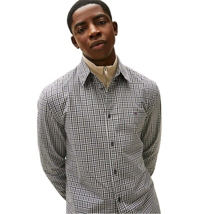Black - Side - Tommy Jeans Mens Gingham Poplin Shirt