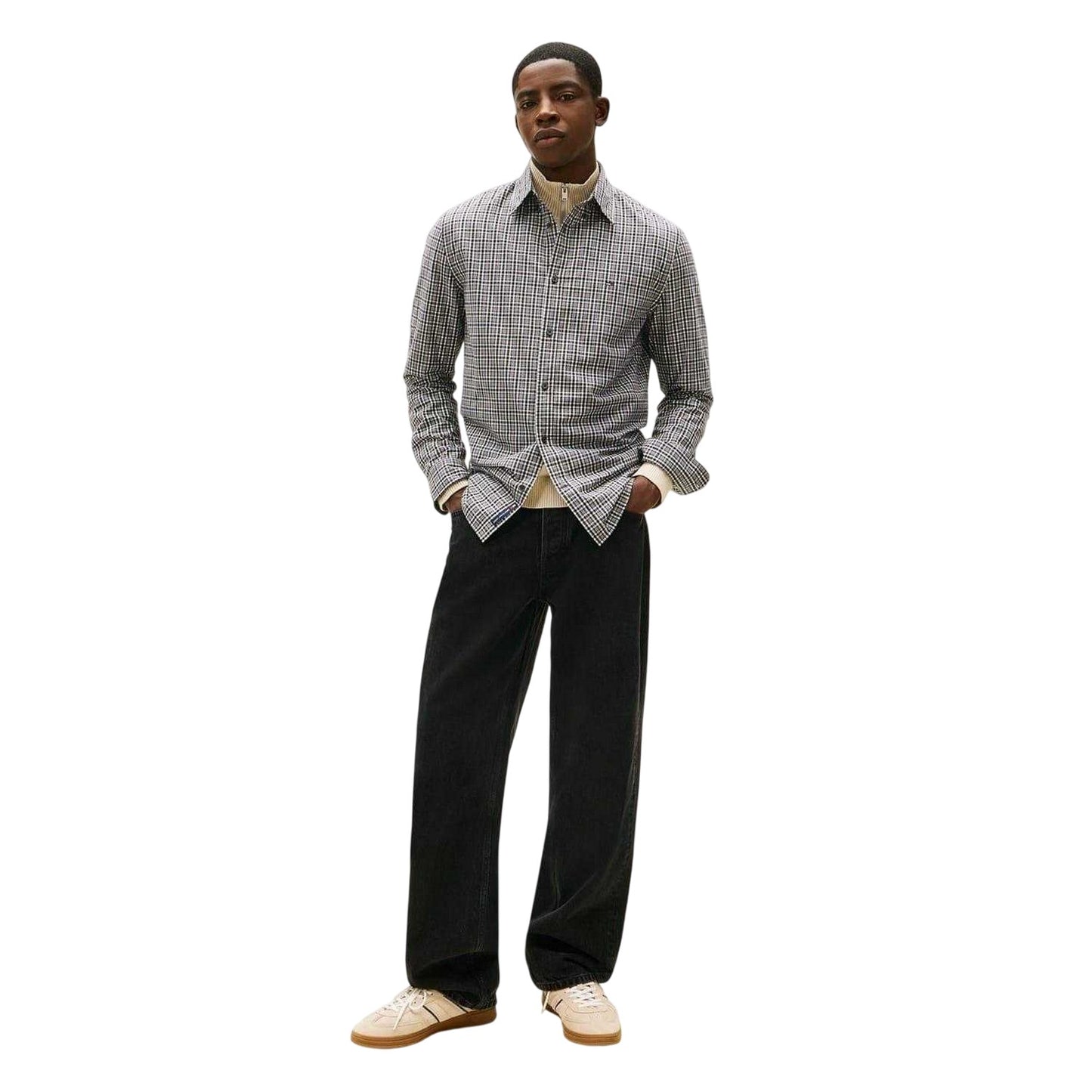 Black - Lifestyle - Tommy Jeans Mens Gingham Poplin Shirt