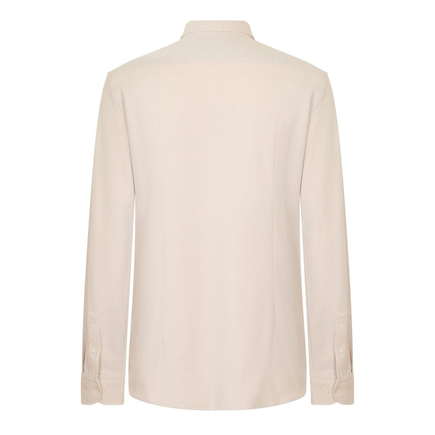 Light Beige - Back - Boss Mens Hank Oxford Spread Collar Shirt