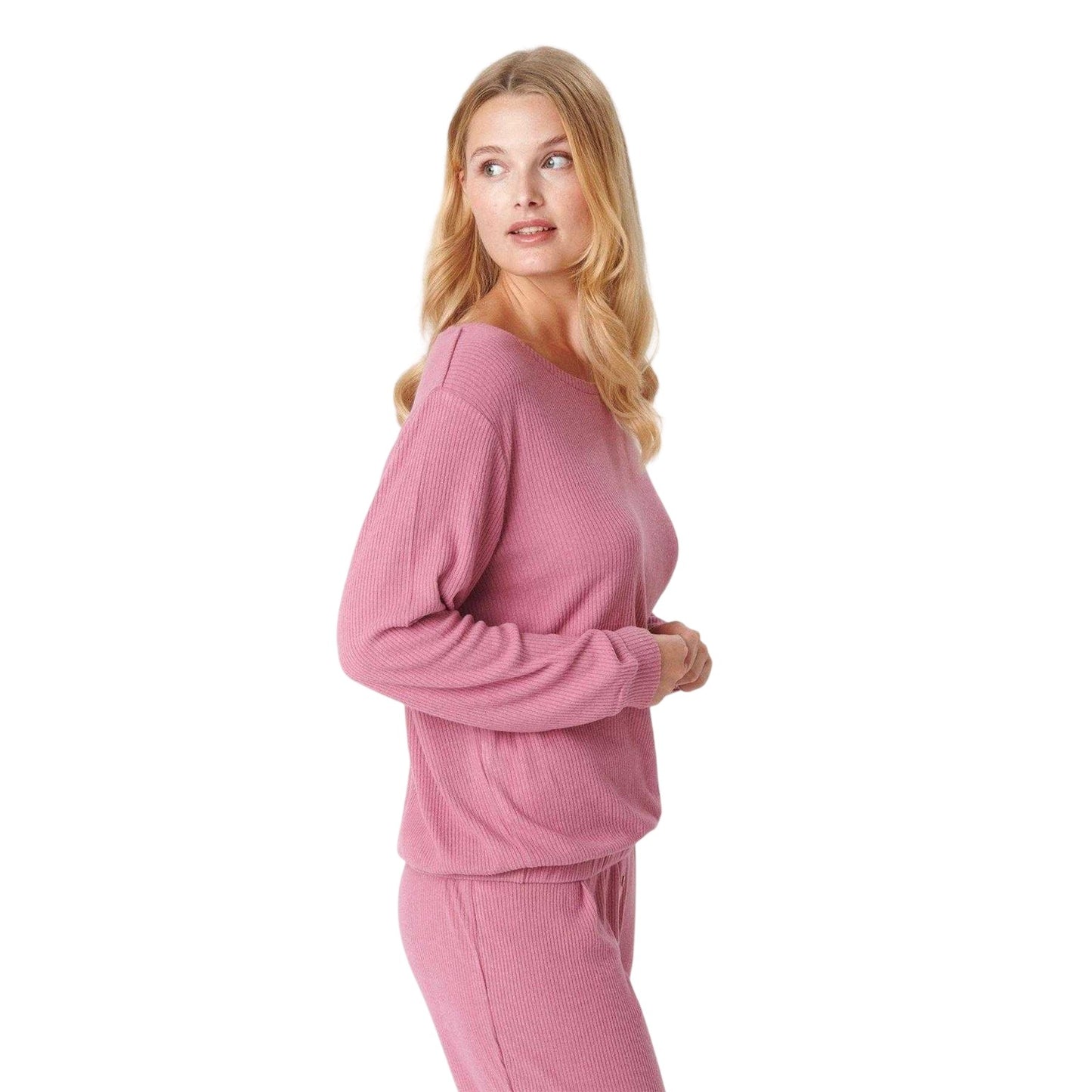 Heather Rose - Side - CCDK Copenhagen Womens-Ladies Lydia Long-Sleeved Sweatshirt