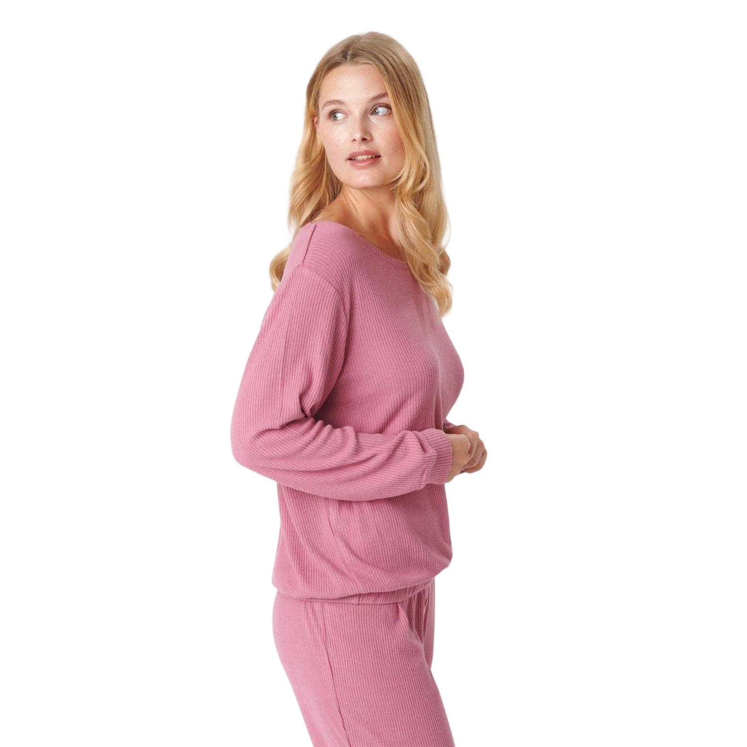 Heather Rose - Side - CCDK Copenhagen Womens-Ladies Lydia Long-Sleeved Sweatshirt