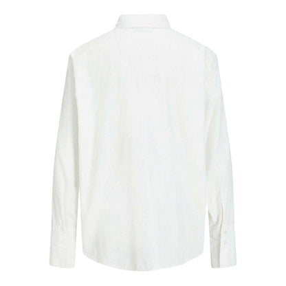 Blanc De Blanc - Back - JJXX Womens-Ladies Poplin Relaxed Fit Long-Sleeved Shirt