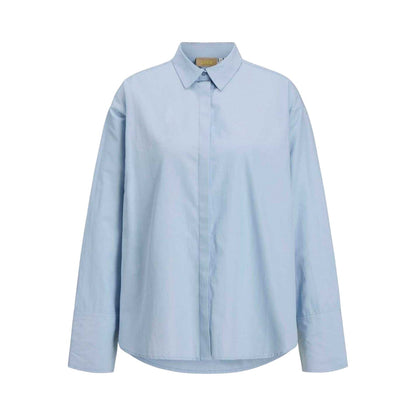 Skyway - Front - JJXX Womens-Ladies Poplin Relaxed Fit Long-Sleeved Shirt