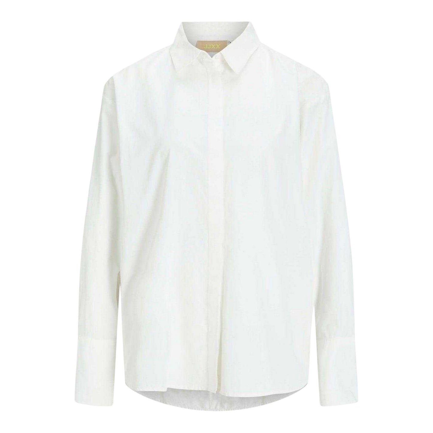 Blanc De Blanc - Front - JJXX Womens-Ladies Poplin Relaxed Fit Long-Sleeved Shirt