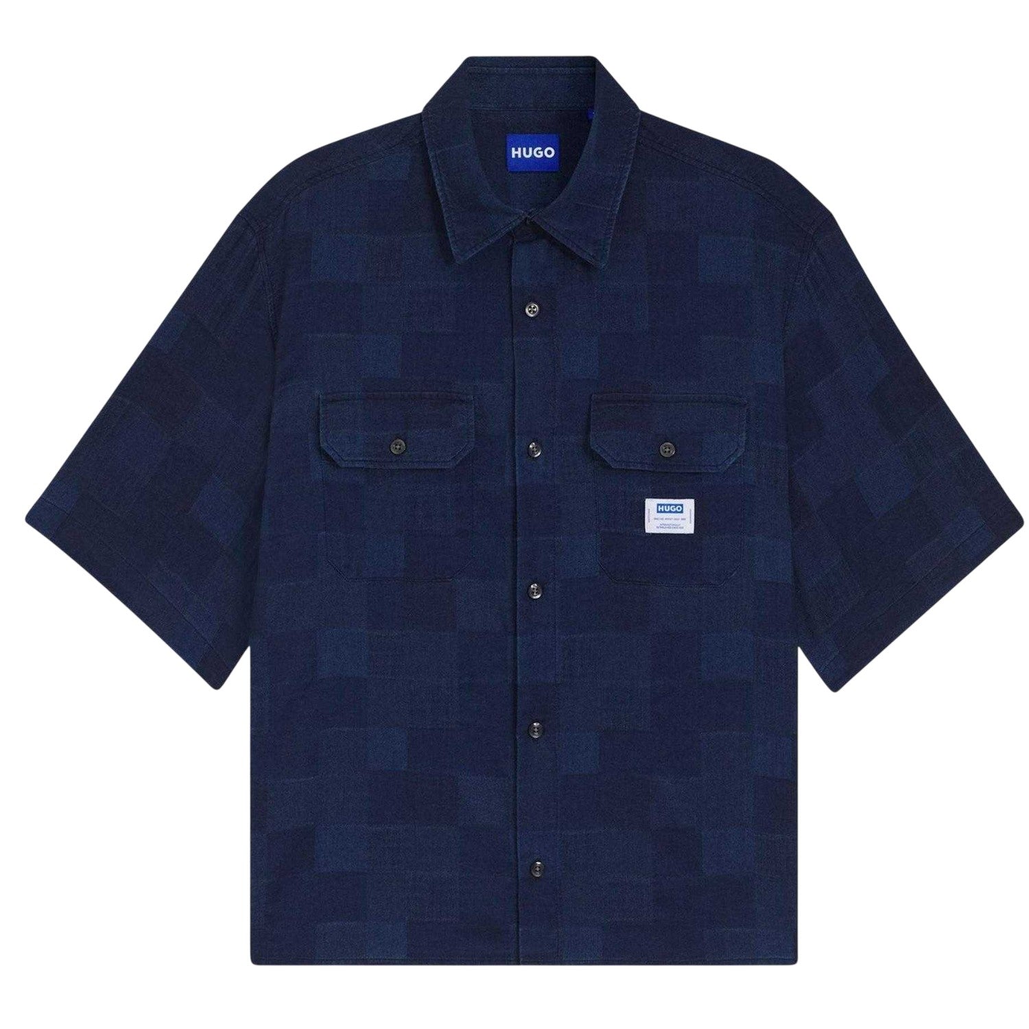Blue - Front - Hugo Mens Ekyno Shirt