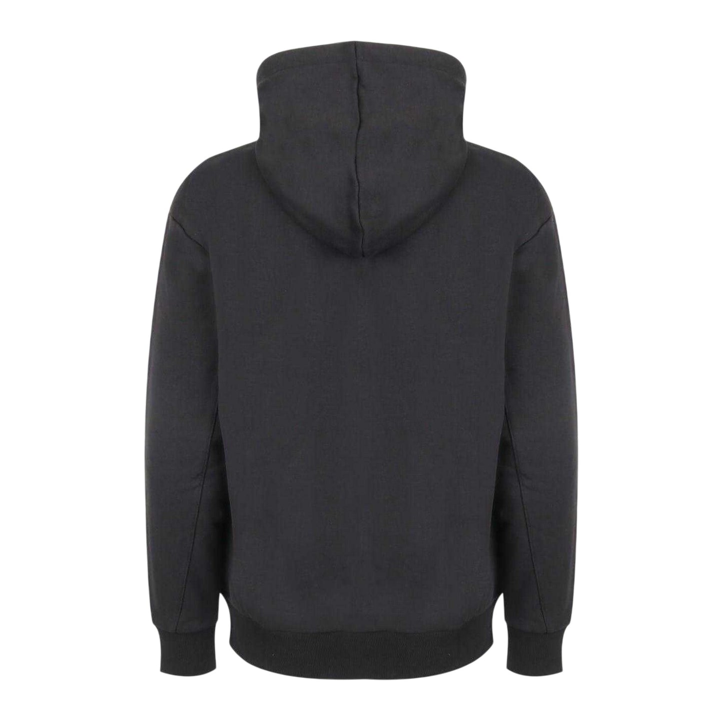Black - Back - No Fear Mens Plain Full Zip Hoodie