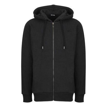 Black - Front - No Fear Mens Plain Full Zip Hoodie