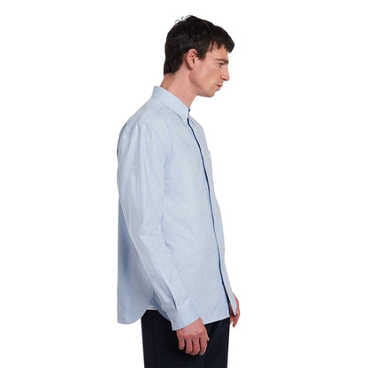 Light Smoke Blue - Side - Fred Perry Mens Embroidered Logo Shirt