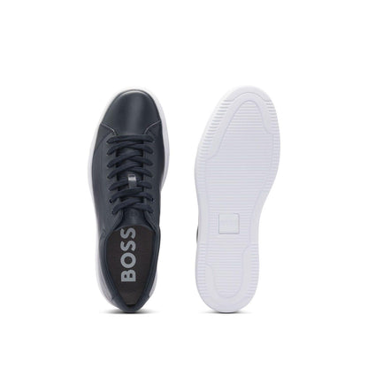 Dark Blue - Lifestyle - Boss Mens Enlight Leather Tennis Trainers