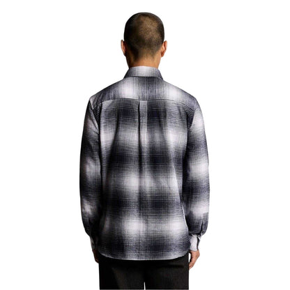 Night Sky-White - Back - Lyle & Scott Mens Flannel Shirt