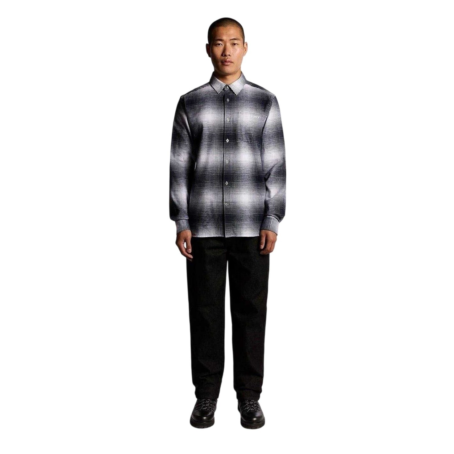 Night Sky-White - Lifestyle - Lyle & Scott Mens Flannel Shirt