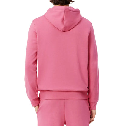 Pink - Back - Lacoste Mens Knitted Full Zip Hoodie