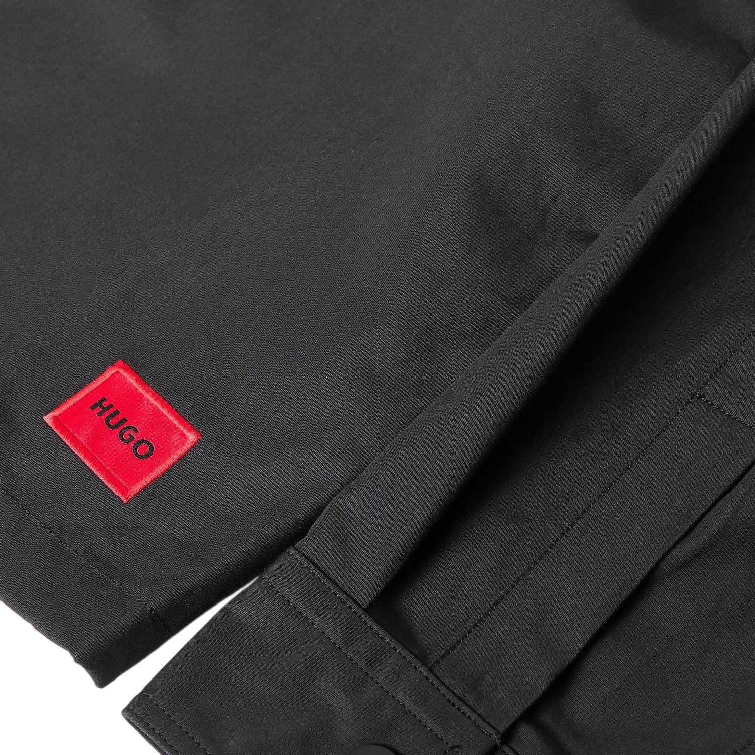 Black - Side - Hugo Mens Evalom Oxford Shirt