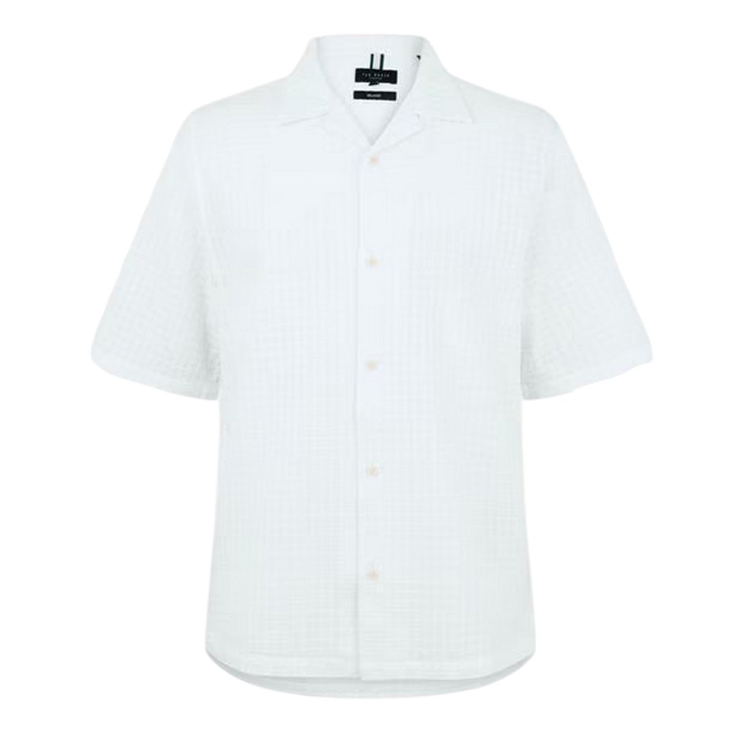 White - Front - Ted Baker Mens Geometric Shirt