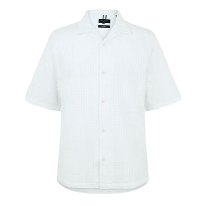 White - Front - Ted Baker Mens Geometric Shirt