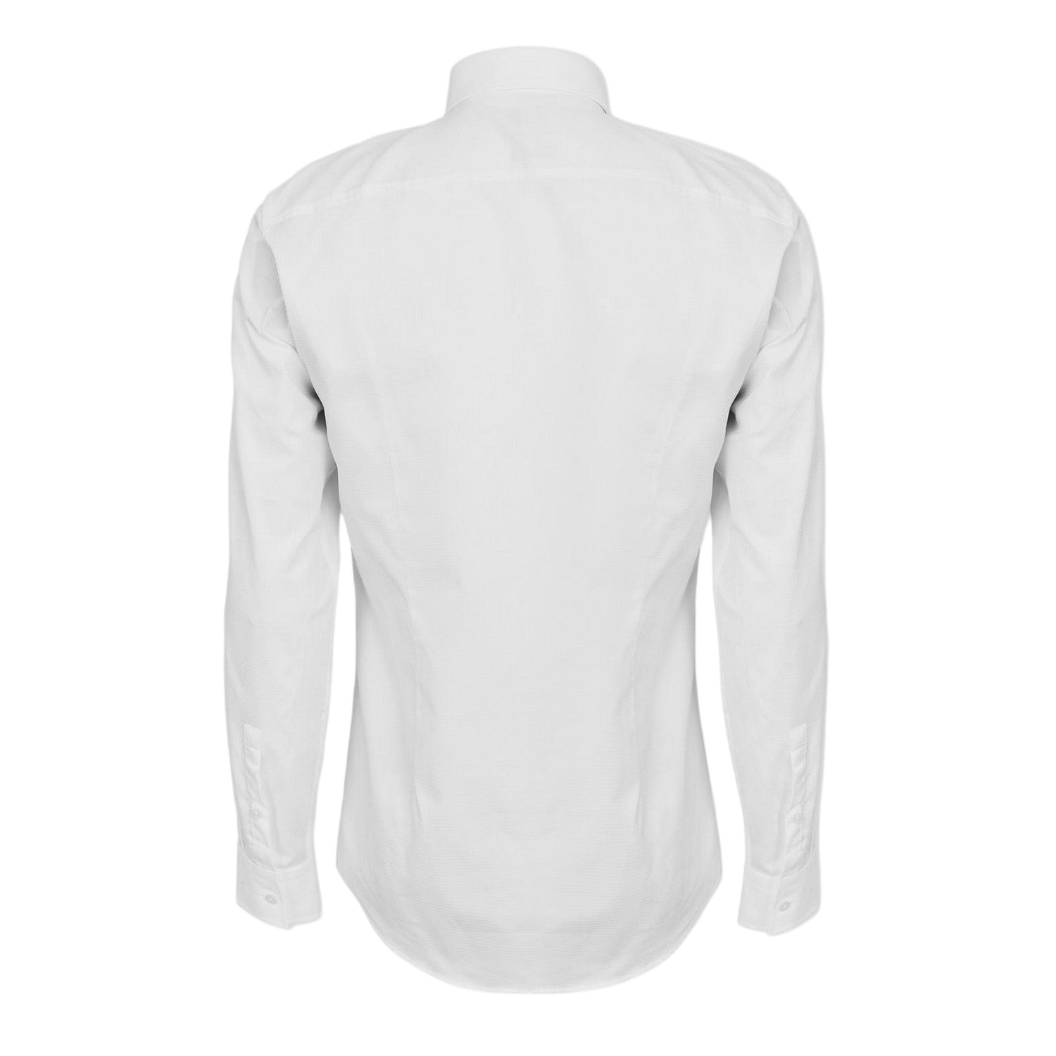 White - Back - Boss Mens Oxford Spread Collar Long-Sleeved Shirt