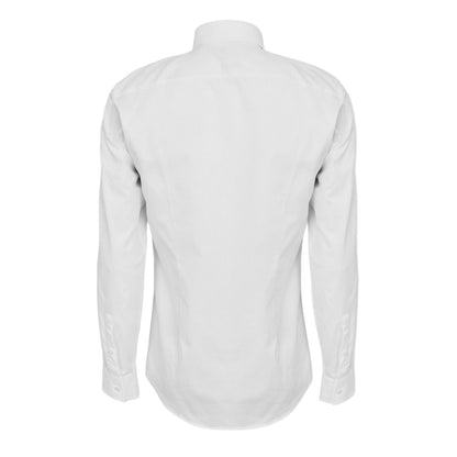 White - Back - Boss Mens Oxford Spread Collar Long-Sleeved Shirt