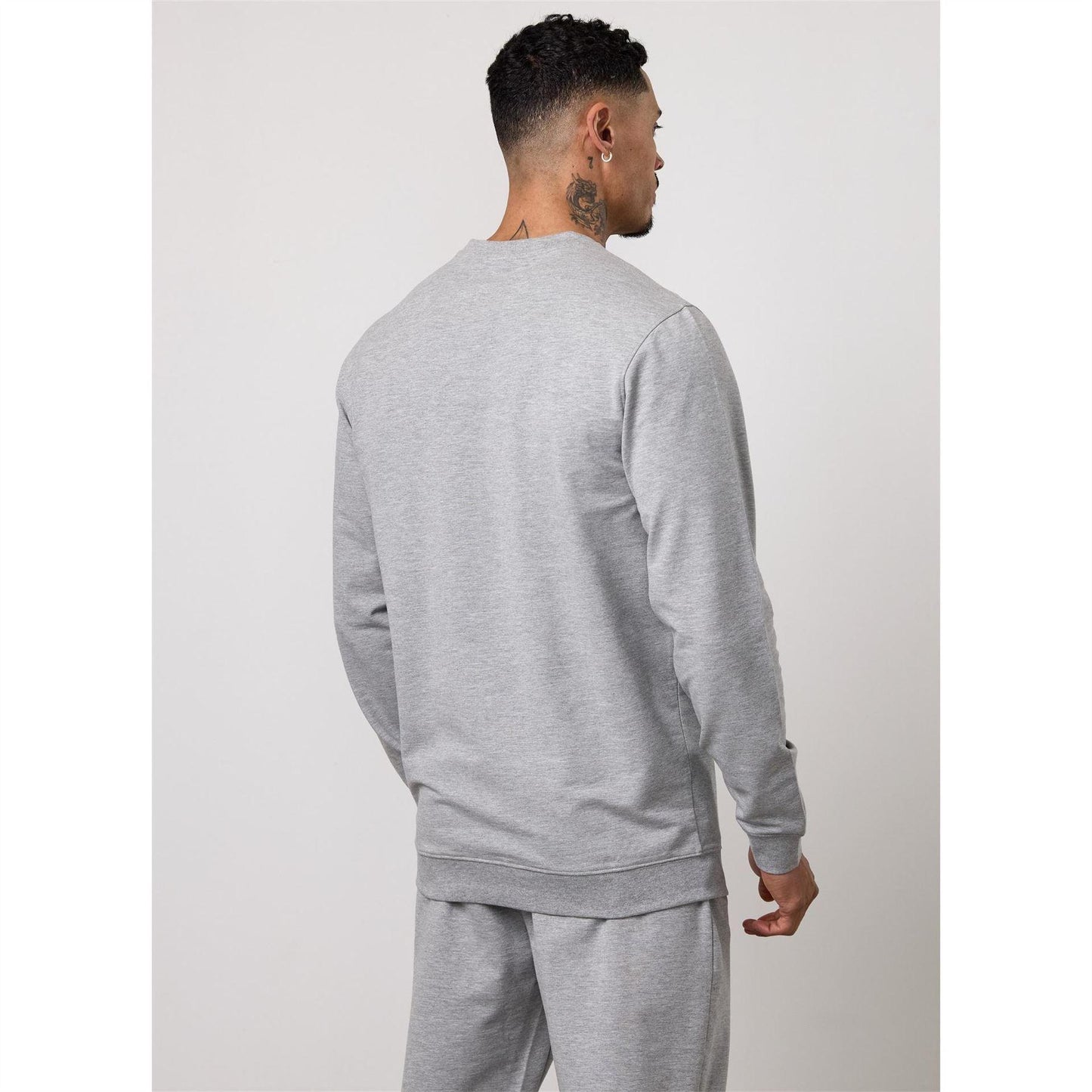Grey Melange - Front - Gym King Mens Victory Loopback Hoodie