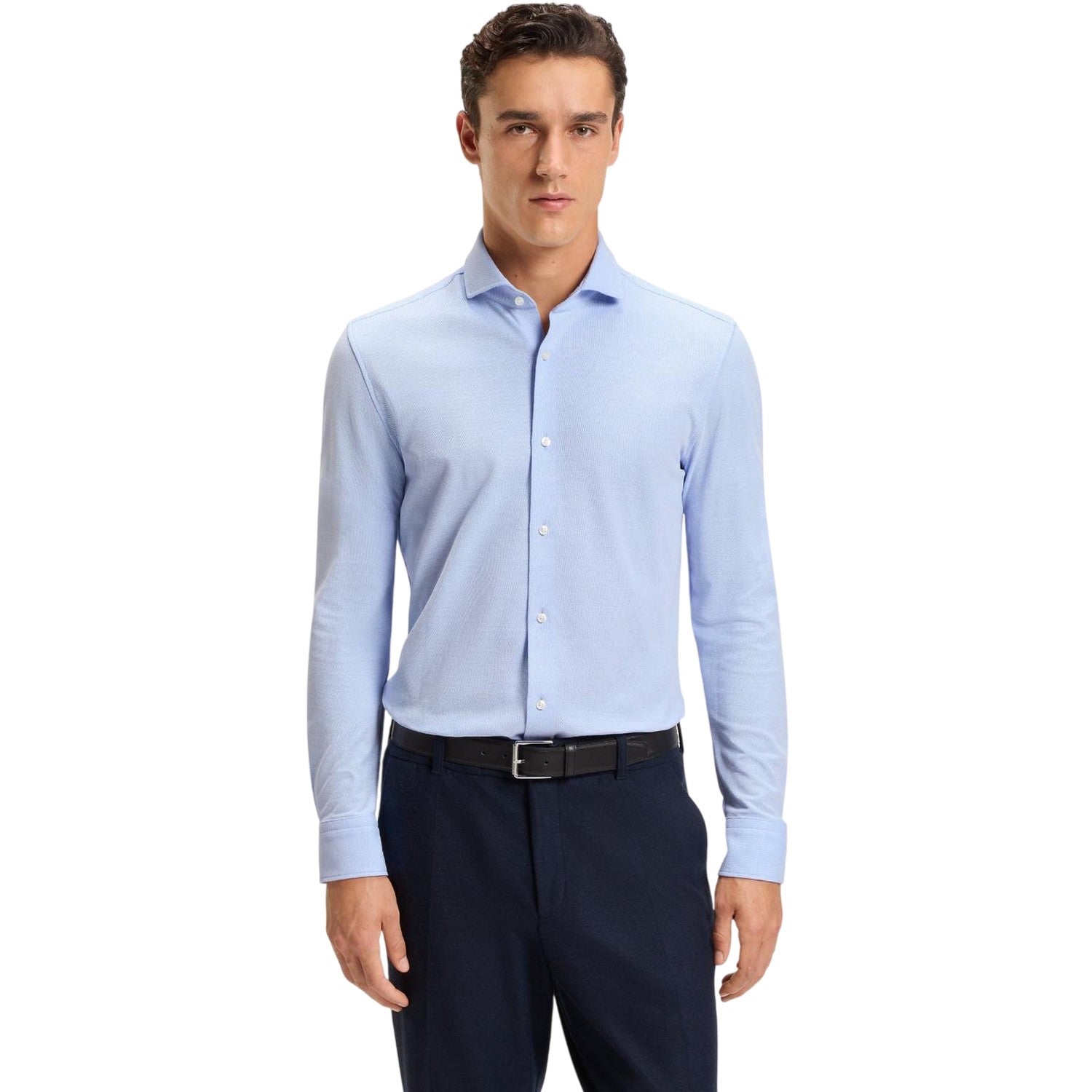 Blue - Lifestyle - Boss Mens Oxford Spread Collar Long-Sleeved Formal Shirt