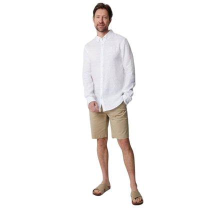 White - Front - Saltwell Mens Oxford Long-Sleeved Formal Shirt