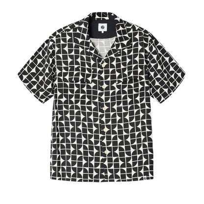 Black - Front - Pretty Green Mens Bauhaus Regular Short-Sleeved Shirt
