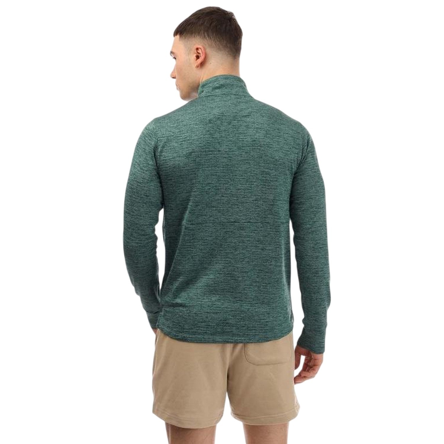 Green - Back - New Balance Mens Heat Grid Half Zip Athletic Top