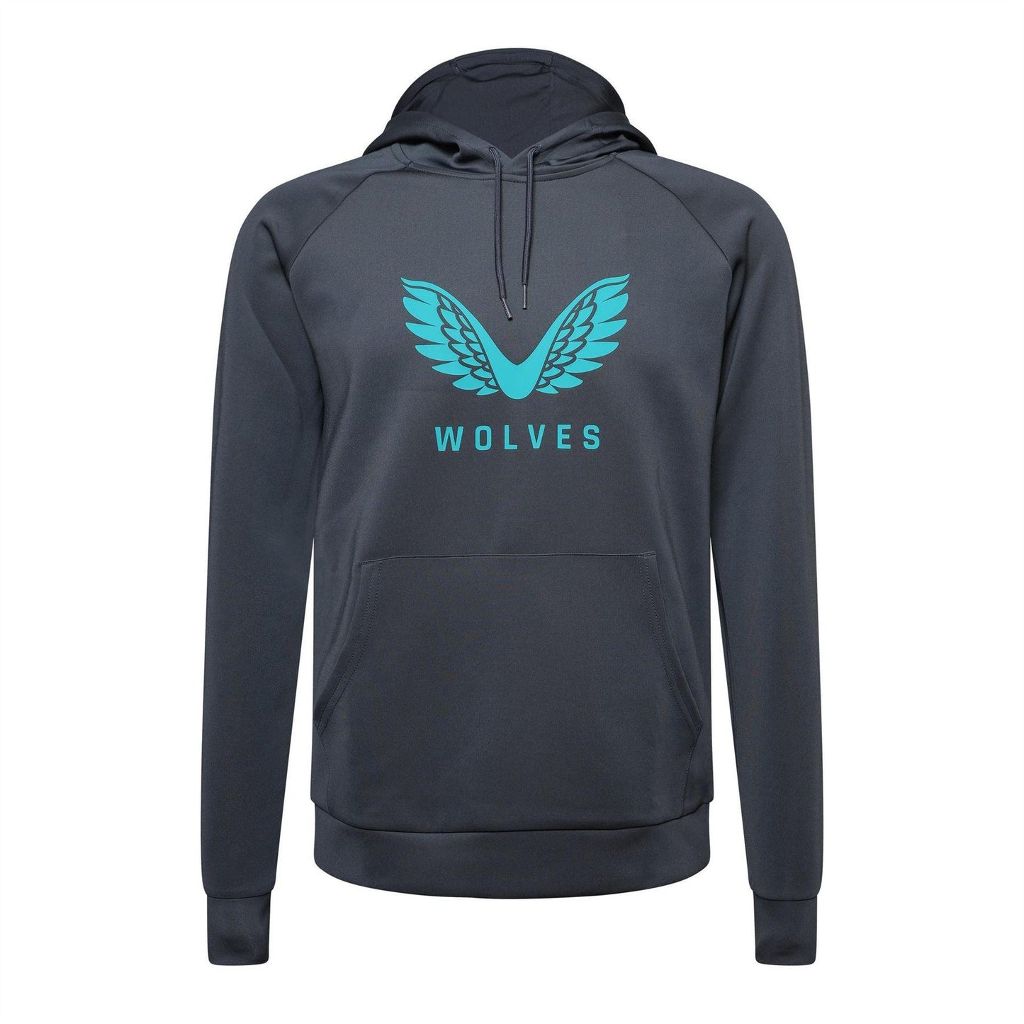 Ebony - Front - Castore Mens Wolves Hoodie