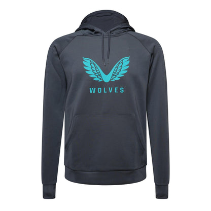 Ebony - Front - Castore Mens Wolves Hoodie