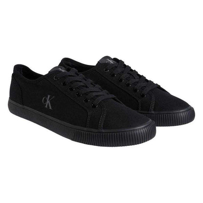 Triple Black - Front - Calvin Klein Mens Classic Canvas Trainers
