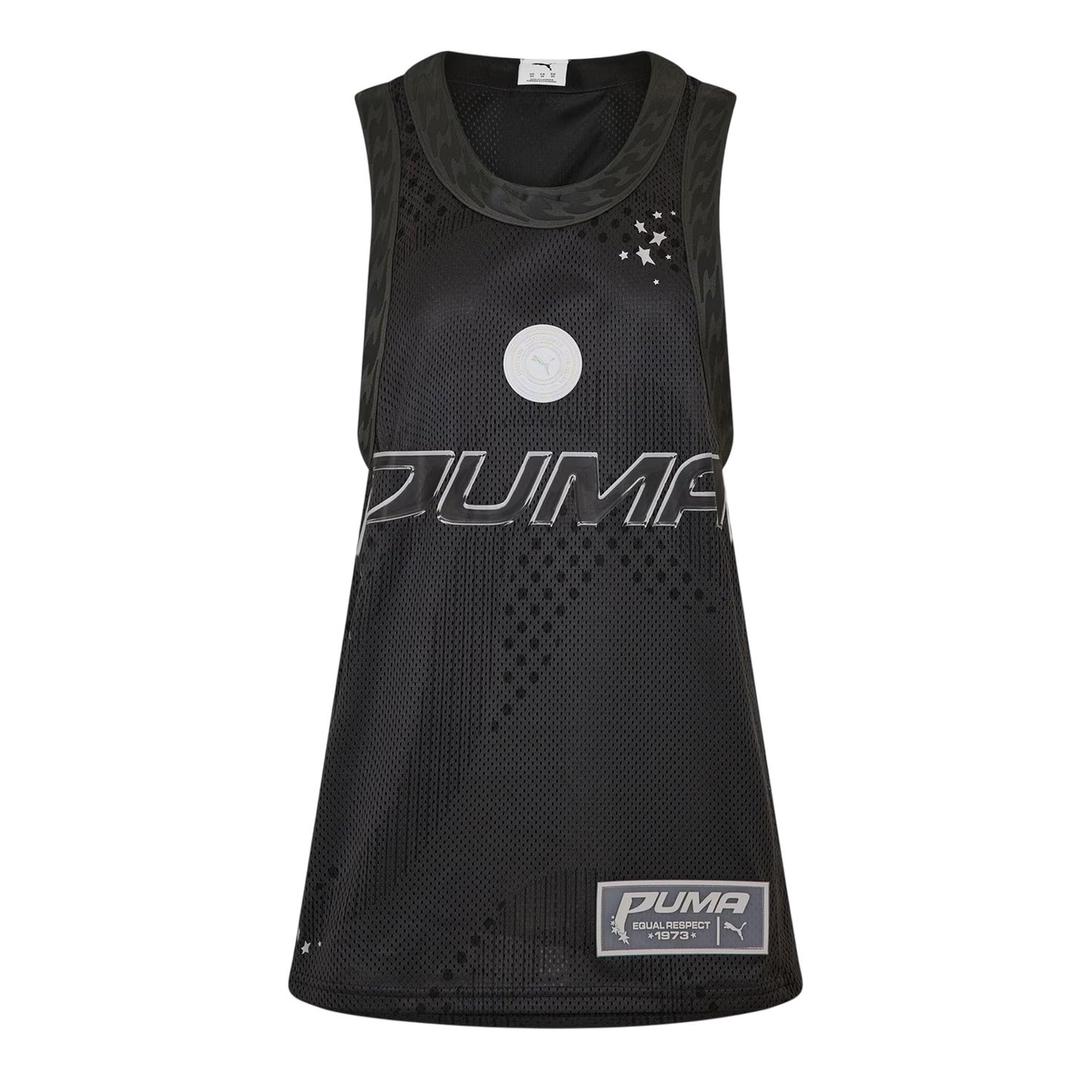 Puma Black - Back - Puma Womens-Ladies Mesh Performance Basketball Jersey