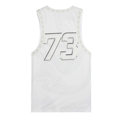 Puma White - Back - Puma Womens-Ladies Mesh Performance Basketball Jersey